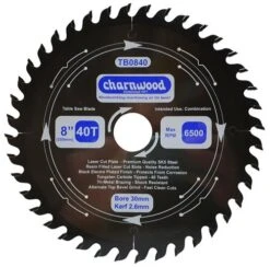 Charnwood TB0840 TCT Saw Blade 200mm | Poolewood Machinery