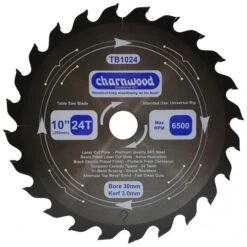Charnwood TB1024 TCT Saw Blade 250mm | Poolewood Machinery