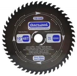 Charnwood TB1048 TCT Saw Blade 250mm | Poolewood Machinery